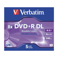 Produktbild för DVD+R VERBATIM 8,5GB Dual Layer 5/fp