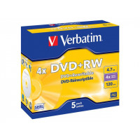 Miniatyr av produktbild för DVD+RW VERBATIM 4,7GB 5/fp