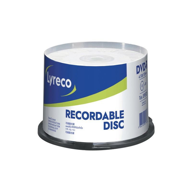 Produktbild för DVD-R LYRECO 4,7GB 50/fp