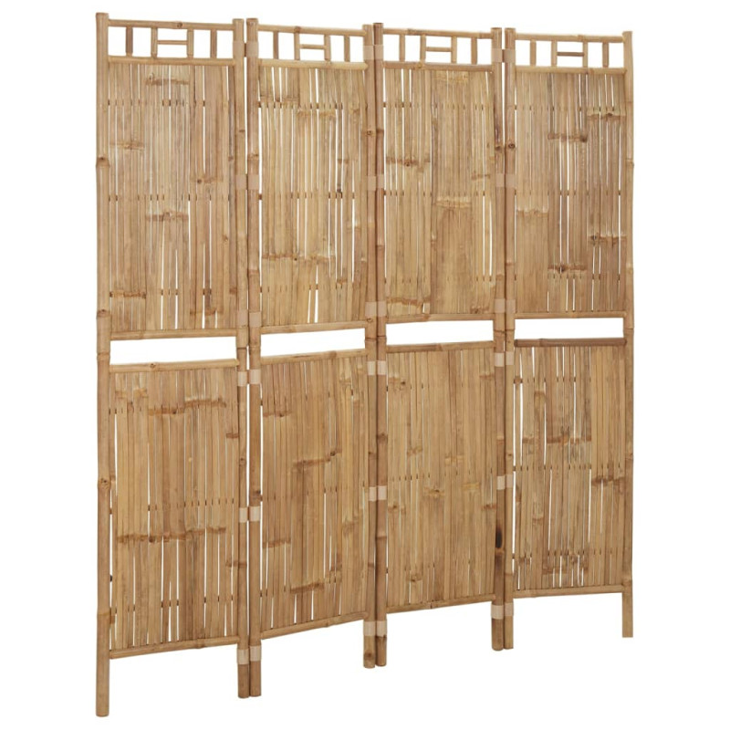 Produktbild för Rumsavdelare 4 paneler bambu 160x180 cm