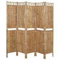 Miniatyr av produktbild för Rumsavdelare 5 paneler bambu 200x180 cm