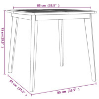 Produktbild för Trädgårdsbord 85x85x75 cm massivt akaciaträ