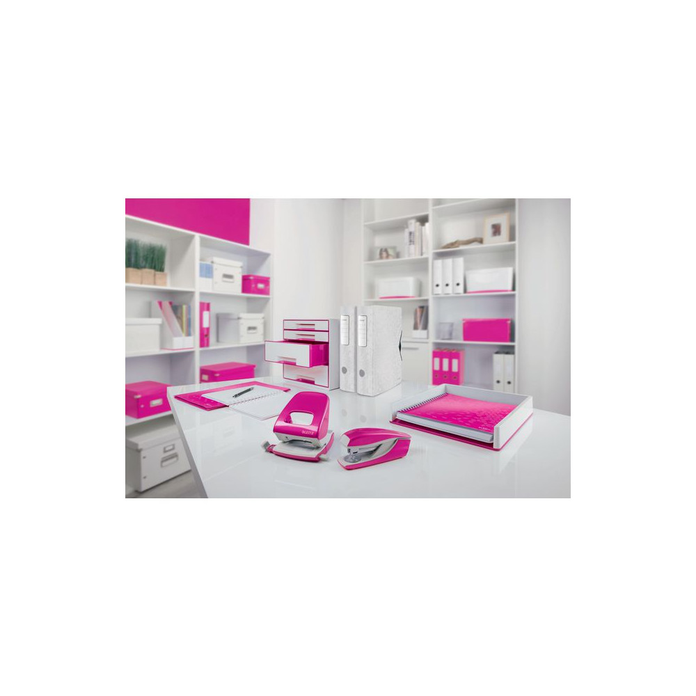 Produktbild för Häftapparat LEITZ WOW 5502 30ark cerise
