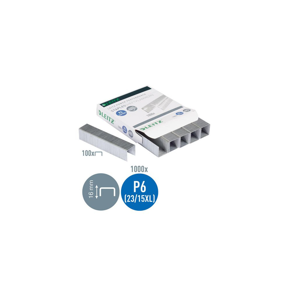 Produktbild för Häftklammer LEITZ P6 23/15XL 1000/fp