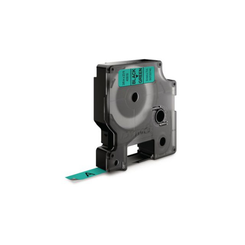 DYMO Tape DYMO D1 9mm svart på grön