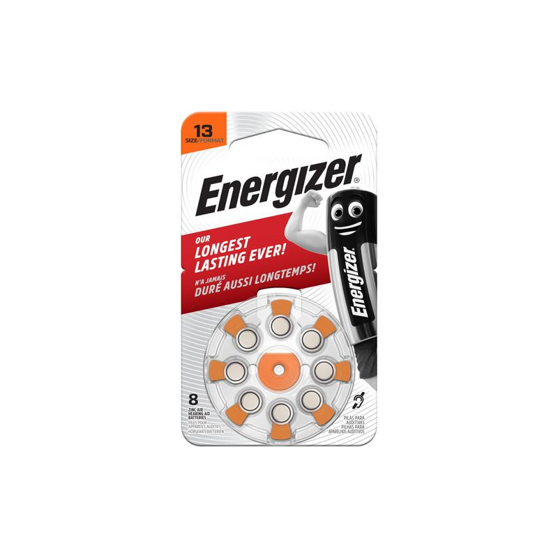 Produktbild för Batteri ENERGIZER hörsel 13 orange 8/fp