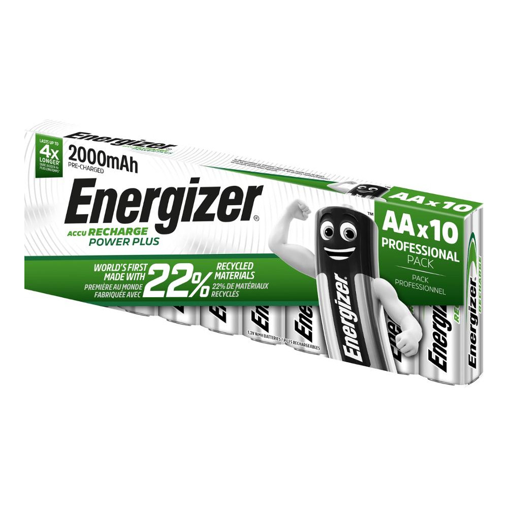 Produktbild för Batteri Laddbar ENERGIZER P-P AA 10/fp