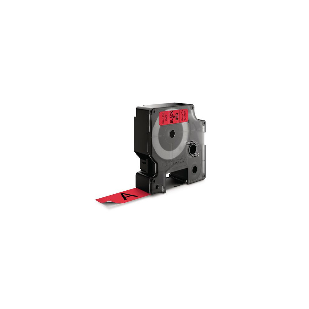 Produktbild för Tape DYMO D1 19mm svart på röd