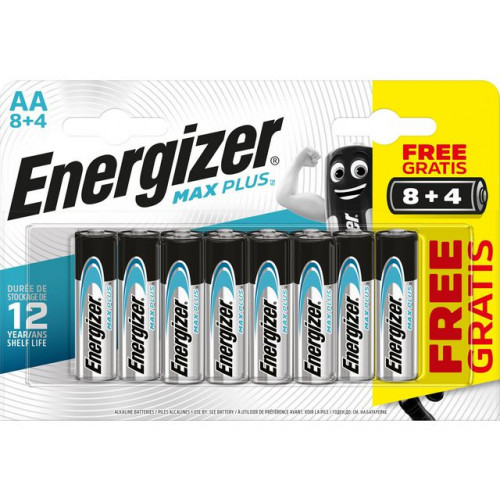 ENERGIZER Batteri ENERGIZER Max Plus AA 8+4/fp