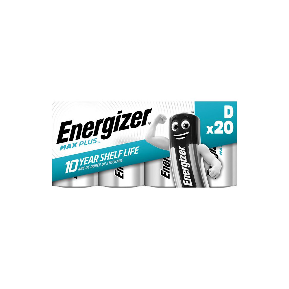 Produktbild för Batteri ENERGIZER Max Plus D 20/fp