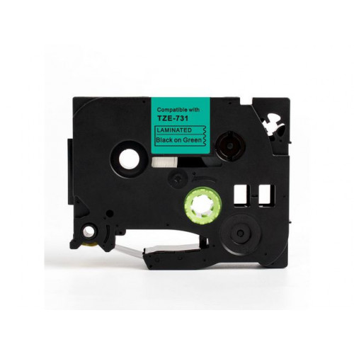 Fighting Line Tape 12mm TZe-731 svart på grön
