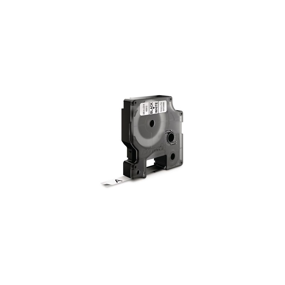 Produktbild för Tape DYMO D1 9mm svart på vit 10/fp