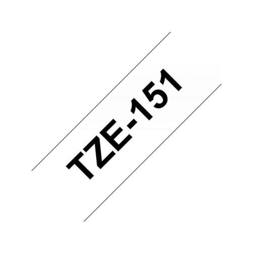 Brother Tape BROTHER TZE151 24mm svart på klar
