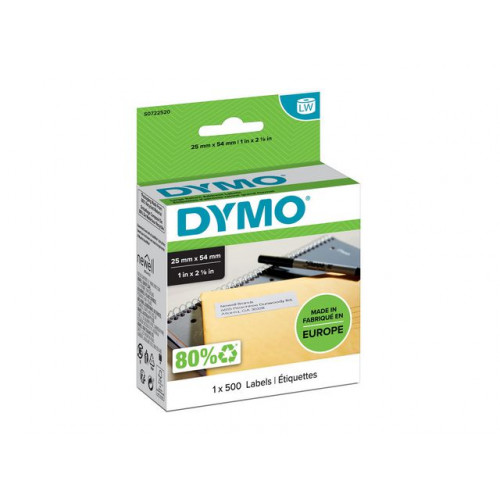 DYMO Etikett DYMO retur 25x54 mm 500/FP