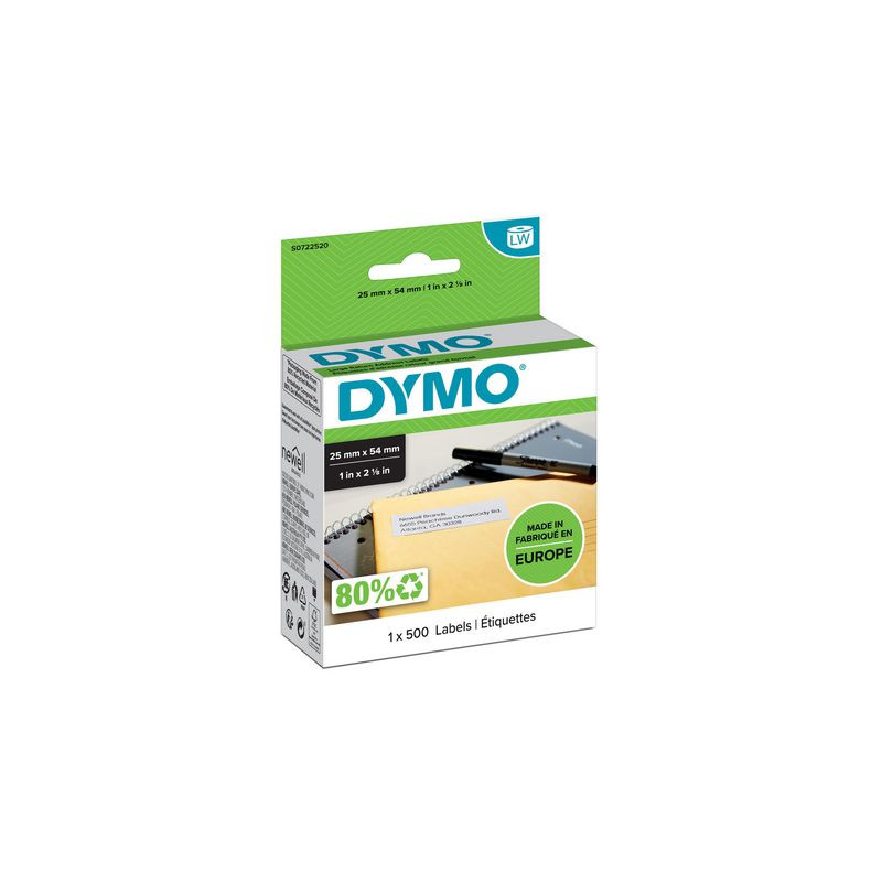 Produktbild för Etikett DYMO retur 25x54 mm 500/fp