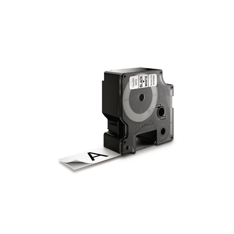 Produktbild för Tape DYMO D1 24mm svart på vit