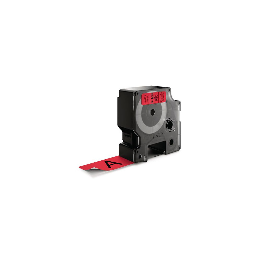 Produktbild för Tape DYMO D1 24mm svart på röd