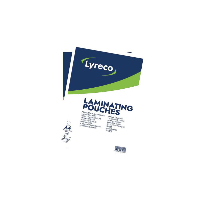 Produktbild för Laminat LYRECO A4 75mic matt 100/fp