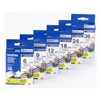 Produktbild för Tape BROTHER TZE131 12mm svart på klar