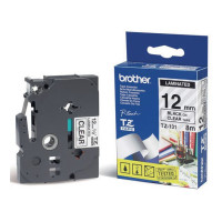 Produktbild för Tape BROTHER TZE131 12mm svart på klar