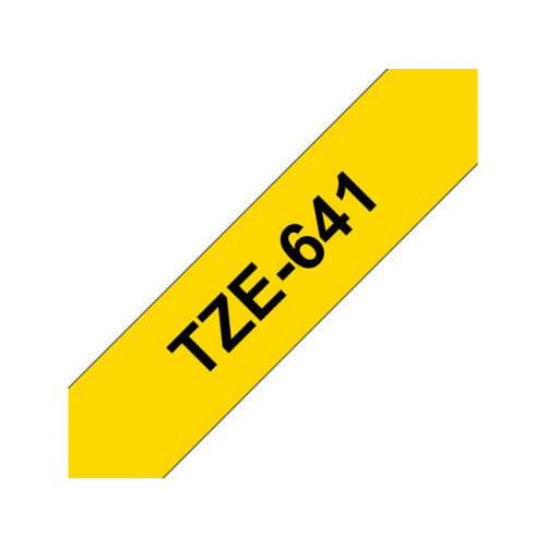 Brother Tape BROTHER TZE641 18mm svart på gul