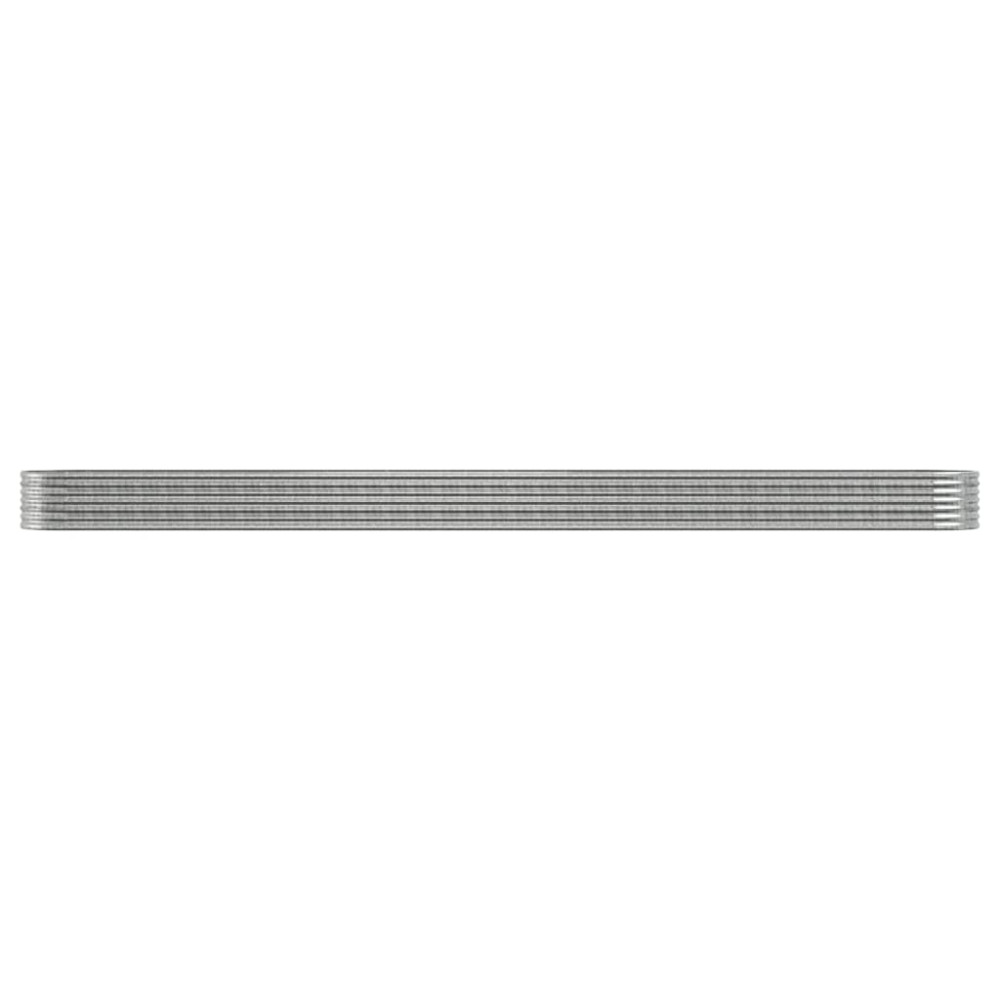 Produktbild för Odlingslåda galvaniserat stål 440x80x36 cm silver