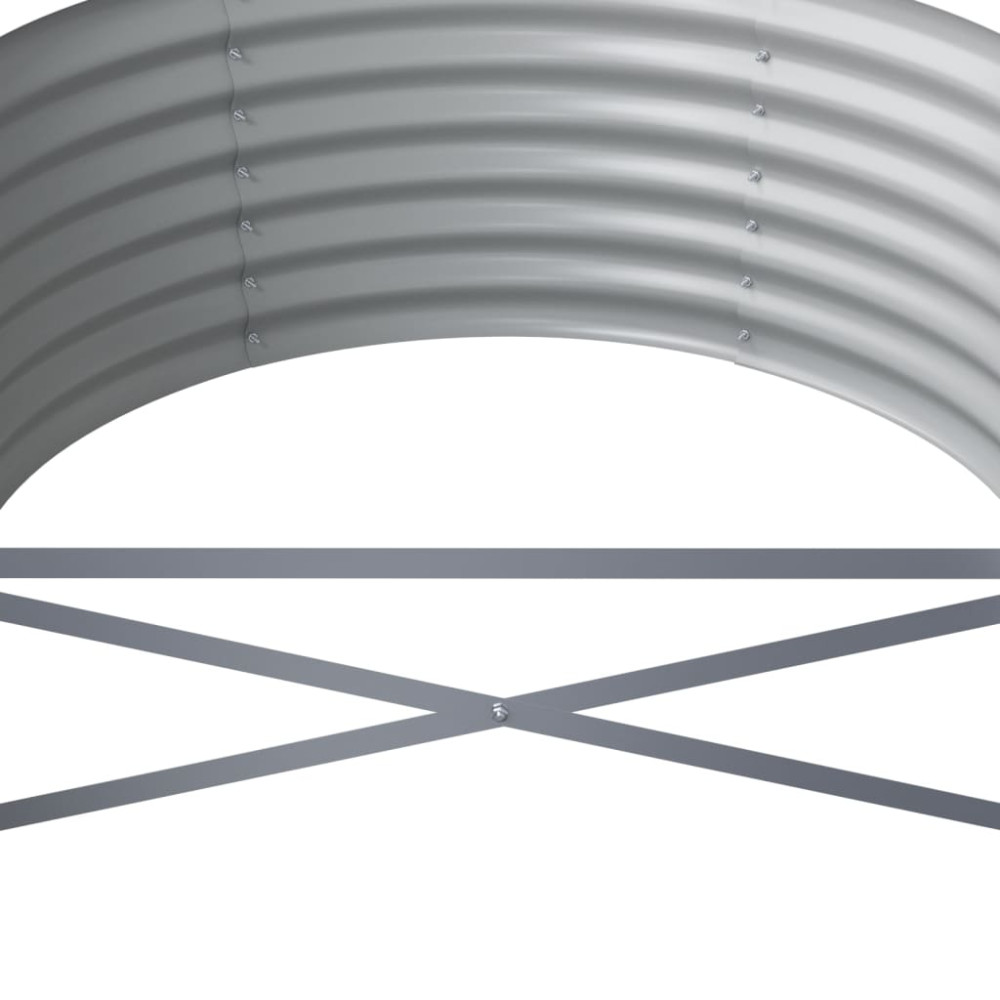 Produktbild för Odlingslåda galvaniserat stål 440x80x36 cm silver