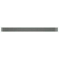 Produktbild för Odlingslåda pulverlackerat stål 512x80x36 cm grå