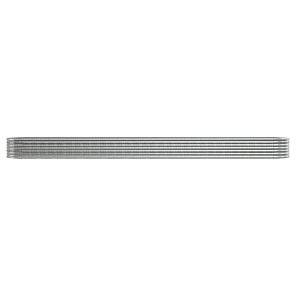 Produktbild för Odlingslåda galvaniserat stål 512x80x36 cm silver