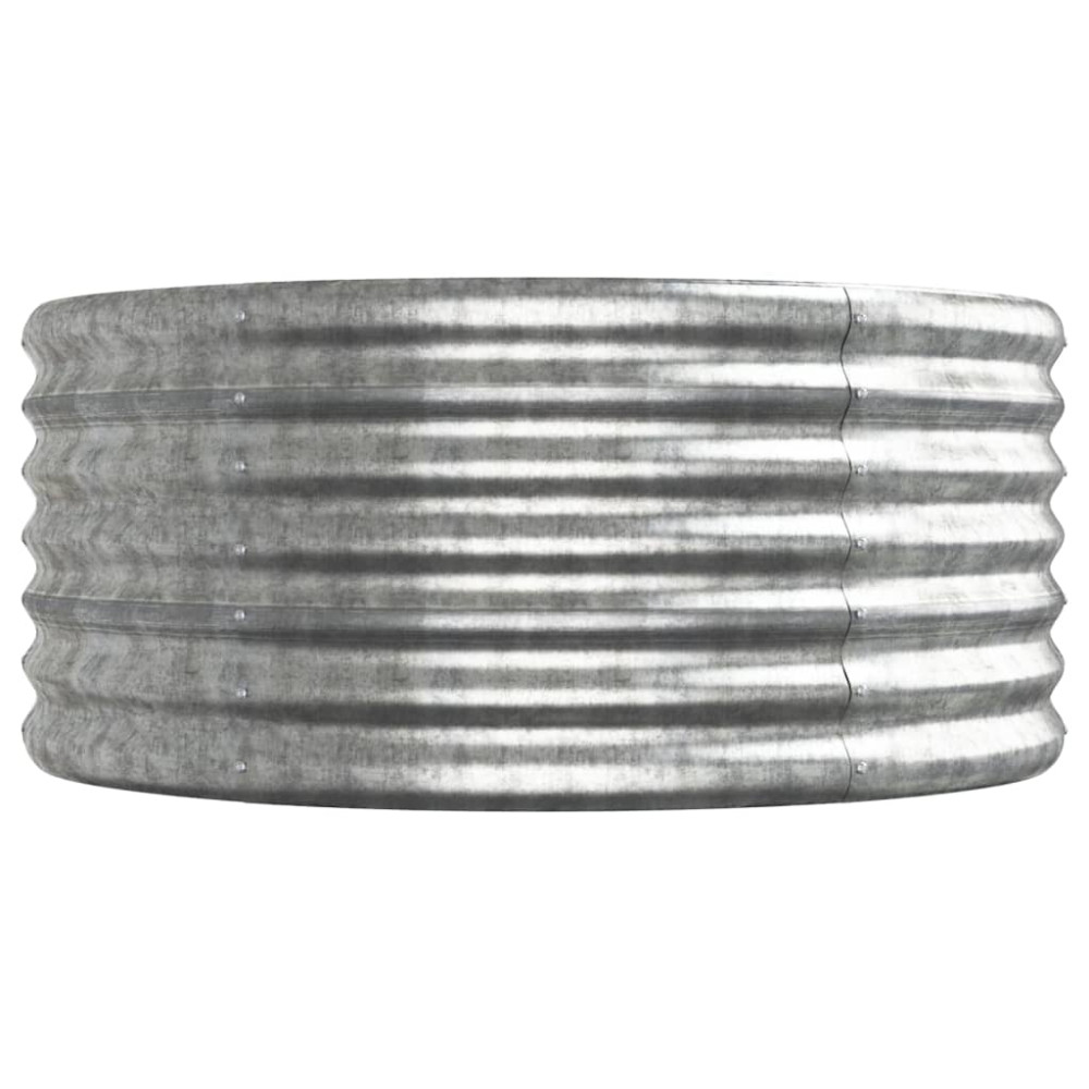 Produktbild för Odlingslåda galvaniserat stål 512x80x36 cm silver