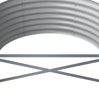 Produktbild för Odlingslåda galvaniserat stål 512x80x36 cm silver