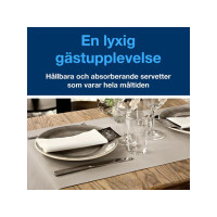 Produktbild för Servett TORK LinStyle Middag vit 50/fp