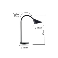 Produktbild för Lampa UNILUX Sol LED svart