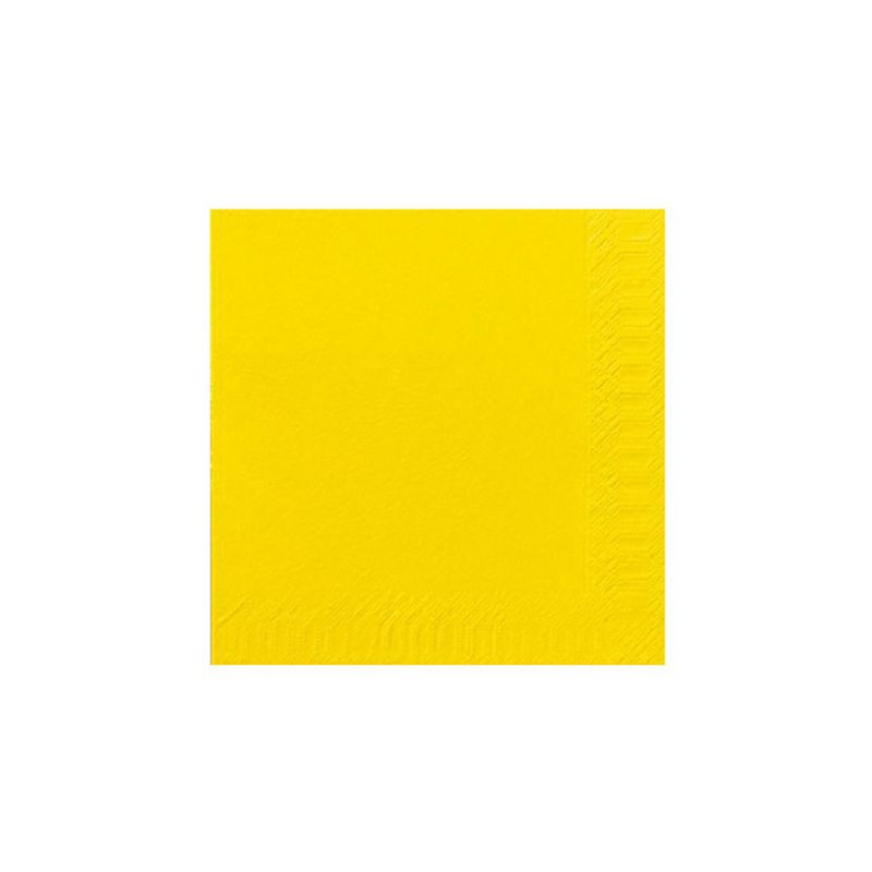 Produktbild för Servett 3-lags 24x24cm gul 250/fp