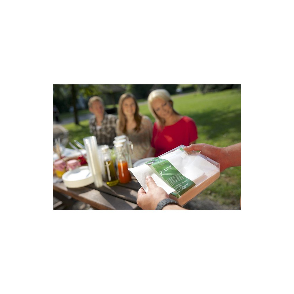 Produktbild för Servett PURE FSC 33x33 2-lags vit 50/fp