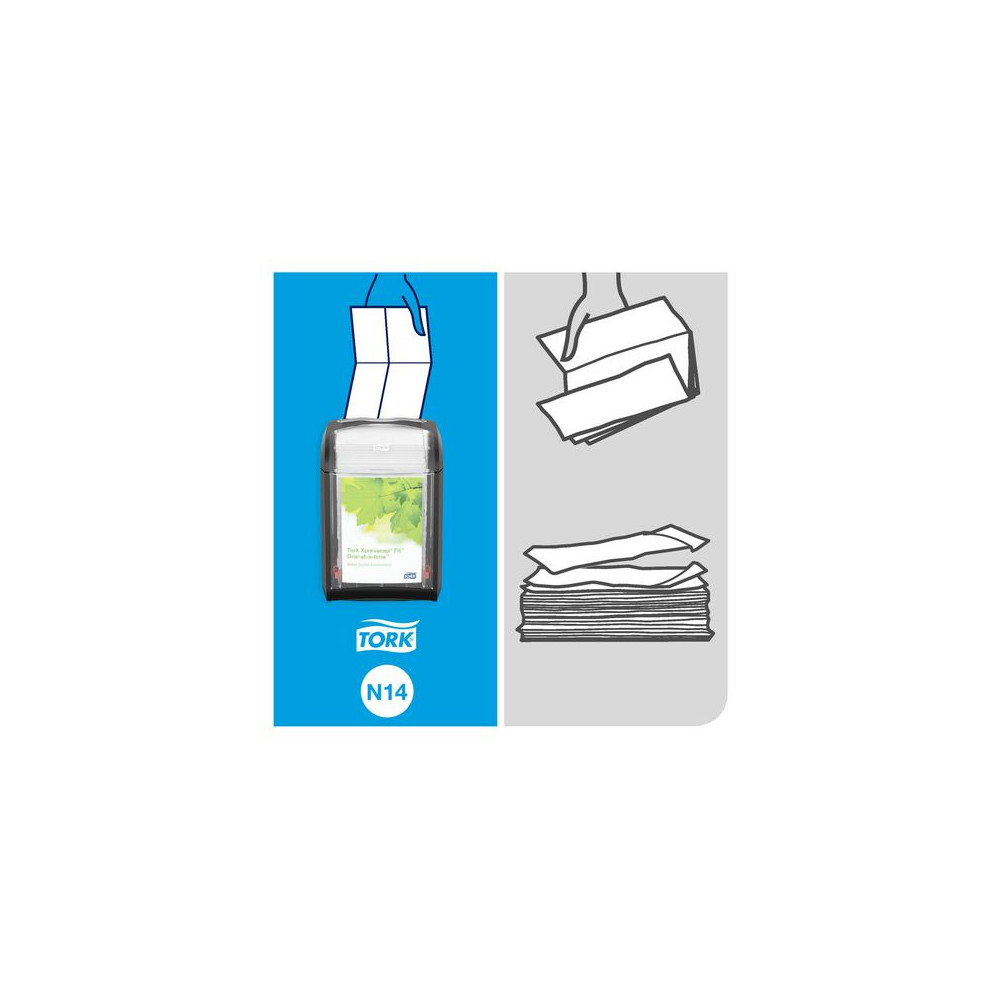 Produktbild för Dispenser TORK N14 Xpressnap Fit L svart