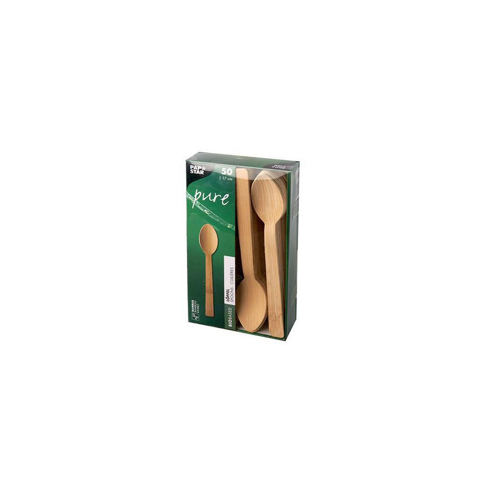 Produktbild för Bestick Sked PURE bambu 17cm 50/fp