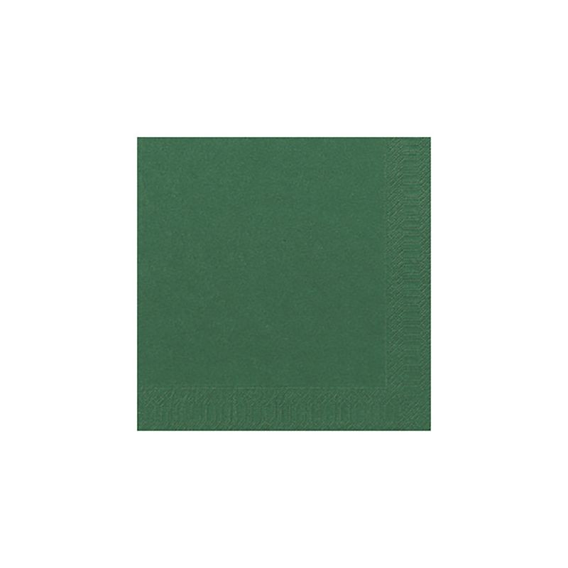 Produktbild för Servett 3-lags 33x33cm mörkgrön 125/fp