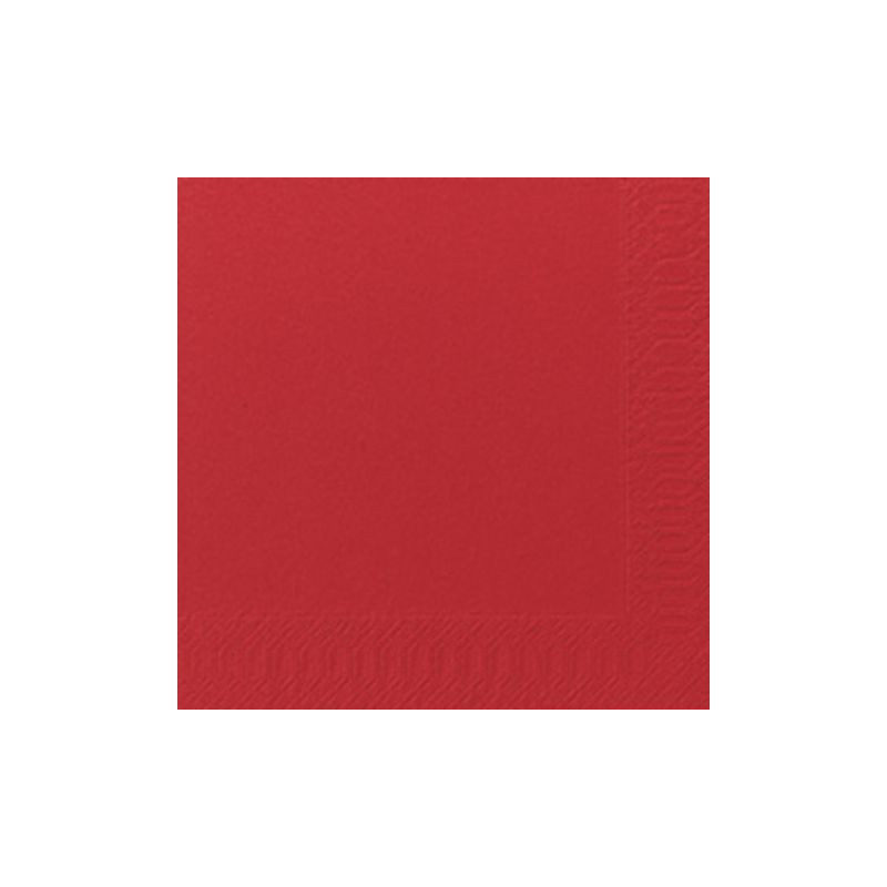 Produktbild för Servett 3-lags 33x33cm röd 125/fp