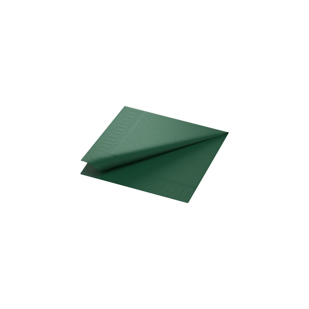 Produktbild för Servett 3-lags 40x40cm mörkgrön 125/fp