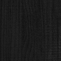 Produktbild för Sängram svart massivt trä 140x200 cm