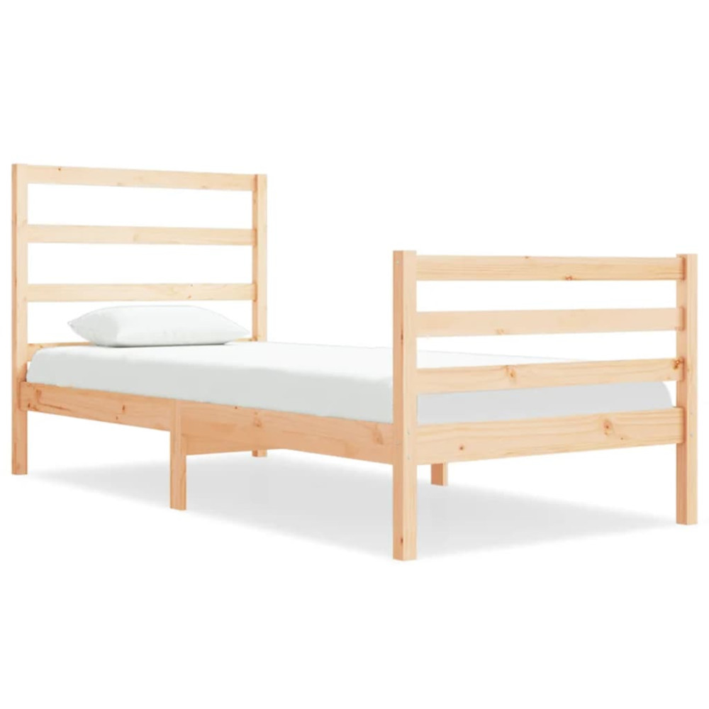 Produktbild för Sängram massiv furu 90x190 cm