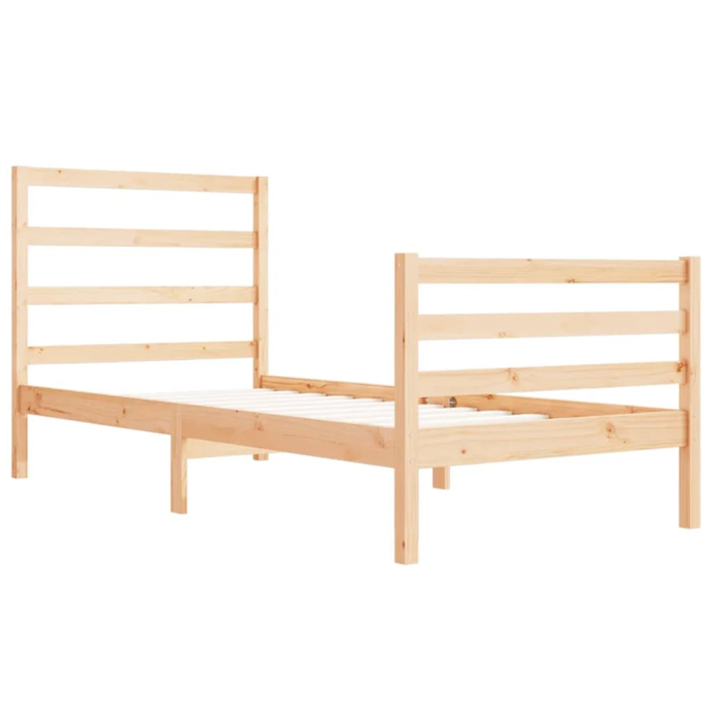 Produktbild för Sängram massiv furu 90x190 cm