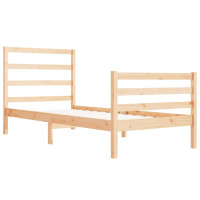 Produktbild för Sängram massiv furu 90x190 cm
