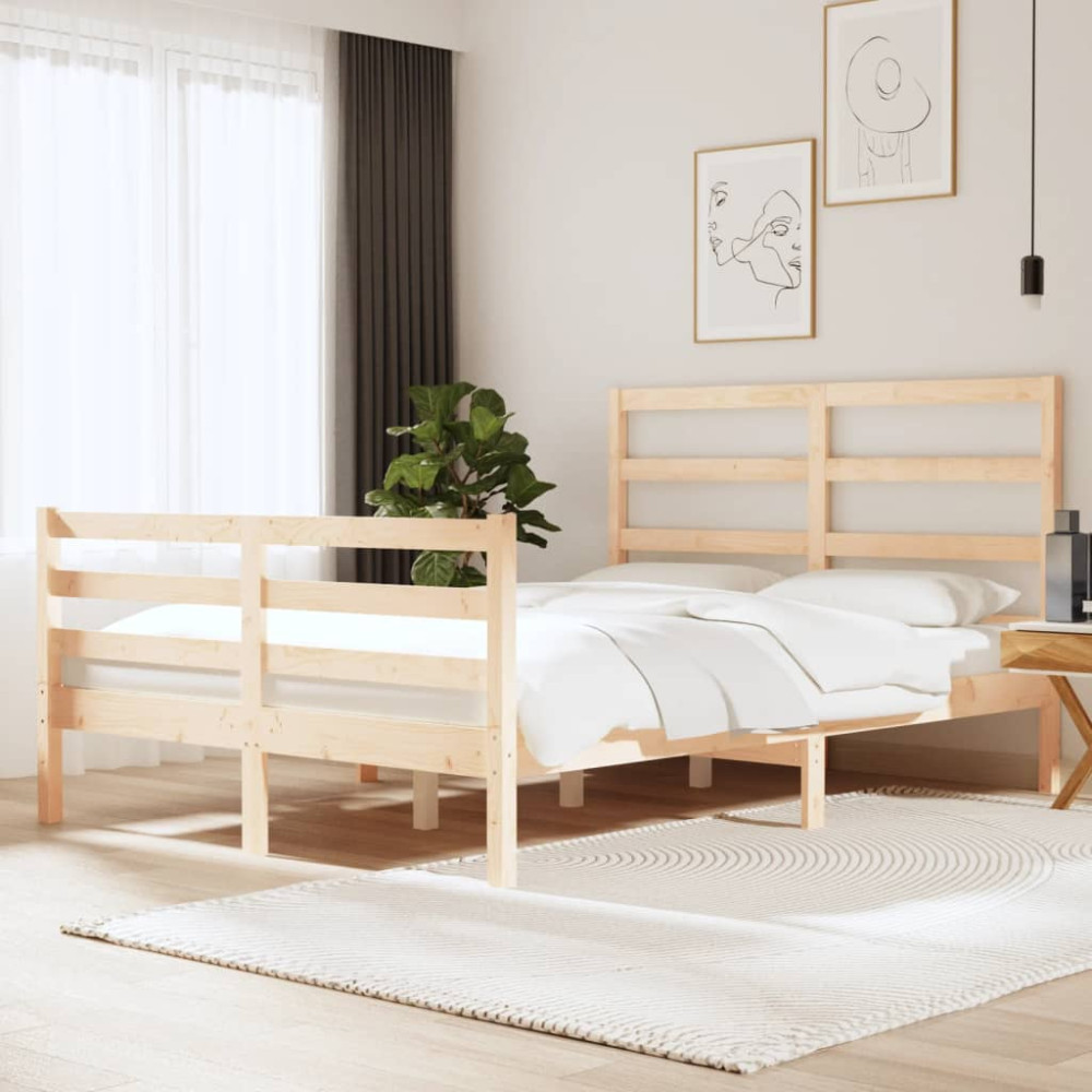 Produktbild för Sängram massiv furu 120x190 cm