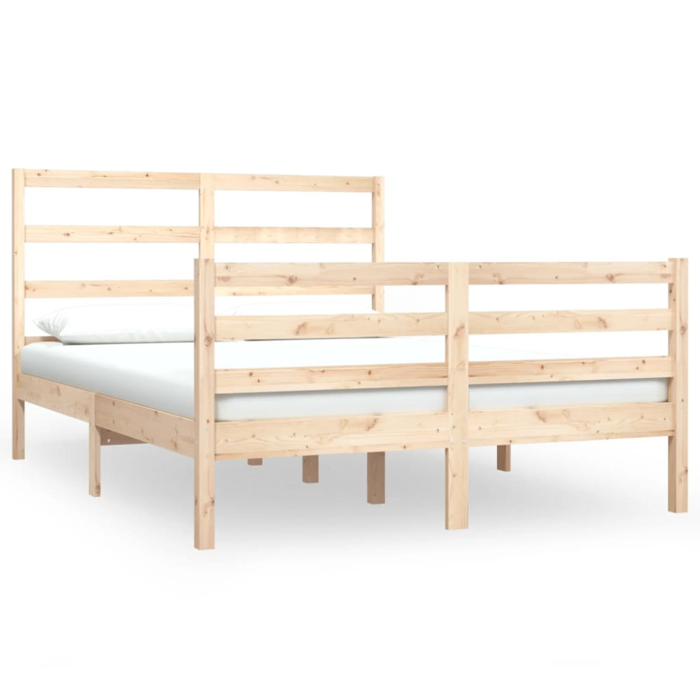 Produktbild för Sängram massiv furu 135x190 cm