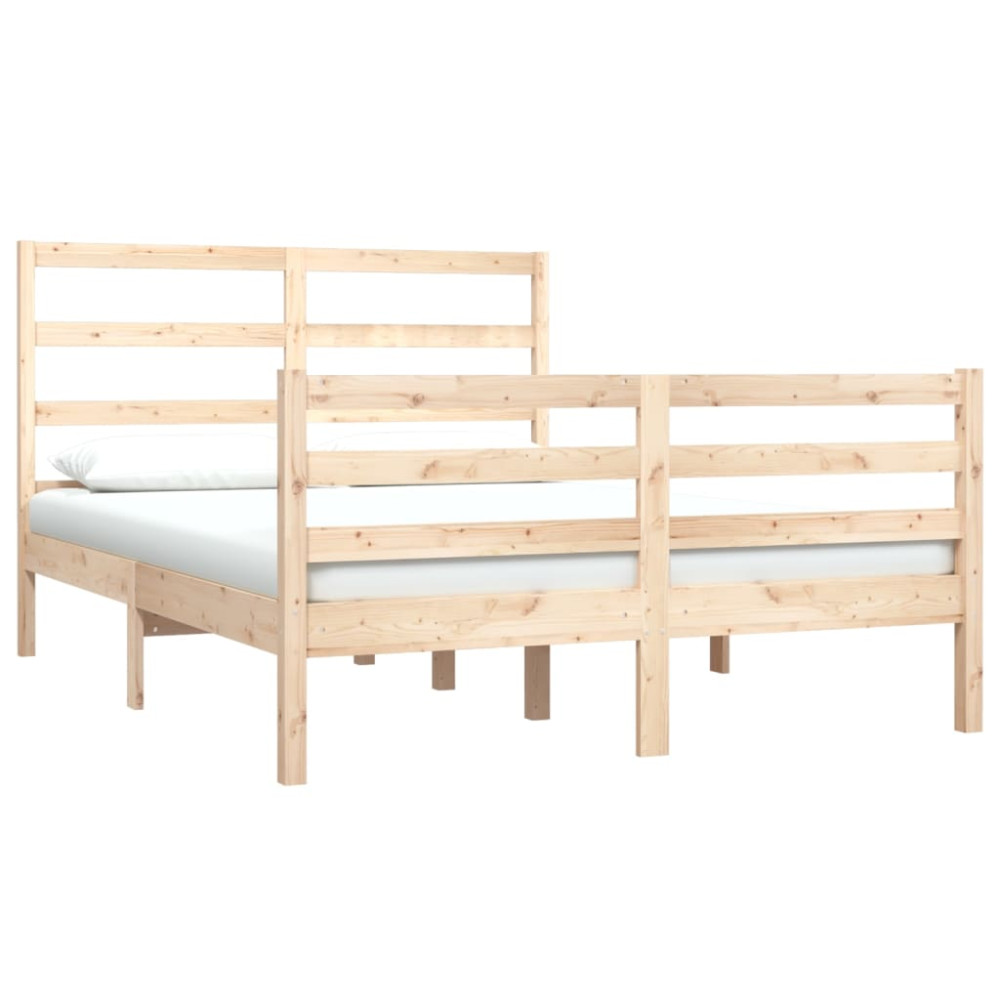 Produktbild för Sängram massiv furu 135x190 cm