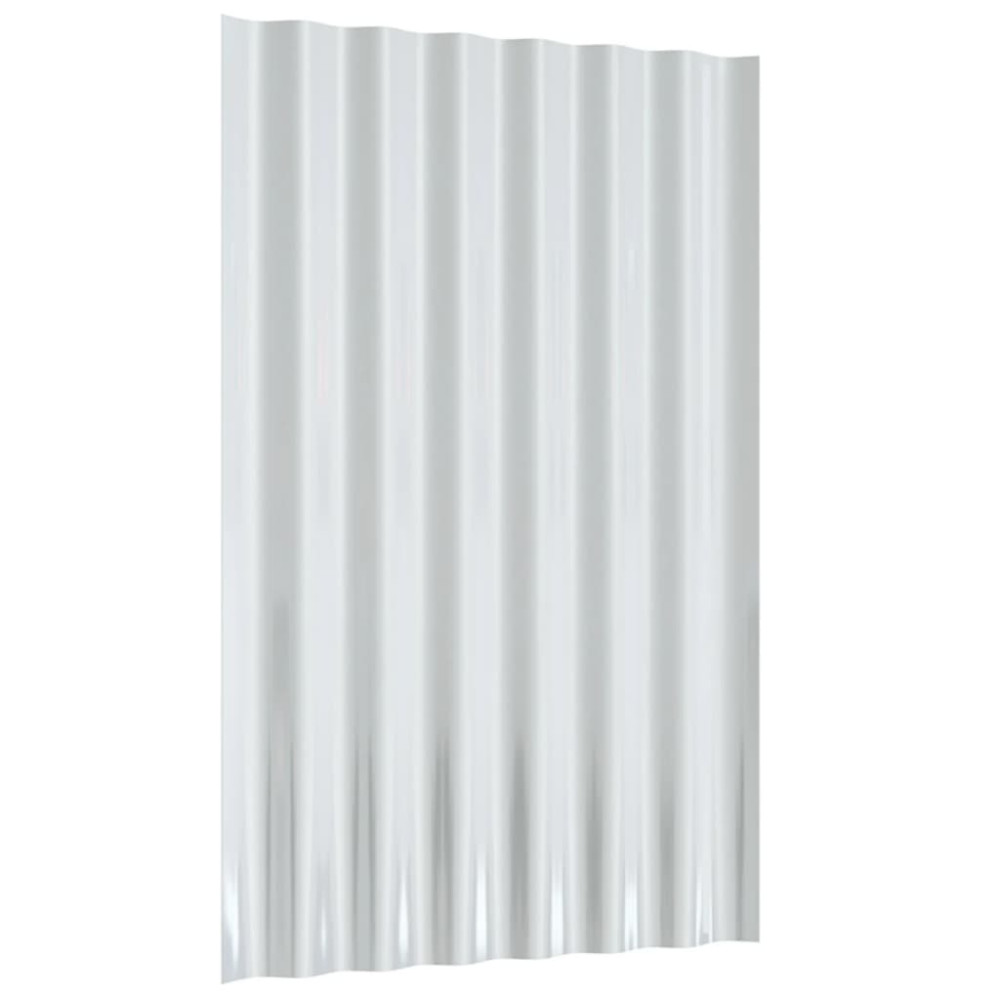 Produktbild för Takplåt 12 st galvaniserat stål grön 60x36 cm