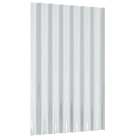 Produktbild för Takplåt 12 st galvaniserat stål grön 60x36 cm