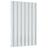 Produktbild för Takplåt 12 st galvaniserat stål antracit 60x36 cm